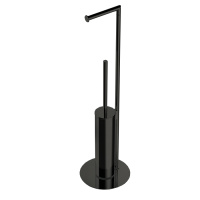 Colombo Mini Стойка напольная с держателем т/б, ерш H61,5cм D18cм, цвет: PVD графит матовый - Gidratop.ru изображение