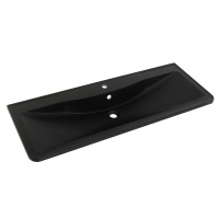 Раковина из искусственного камня, чёрная матовая, 1200х455х145, BB1200/455-LV-ART-ALR-NERO - Gidratop.ru изображение