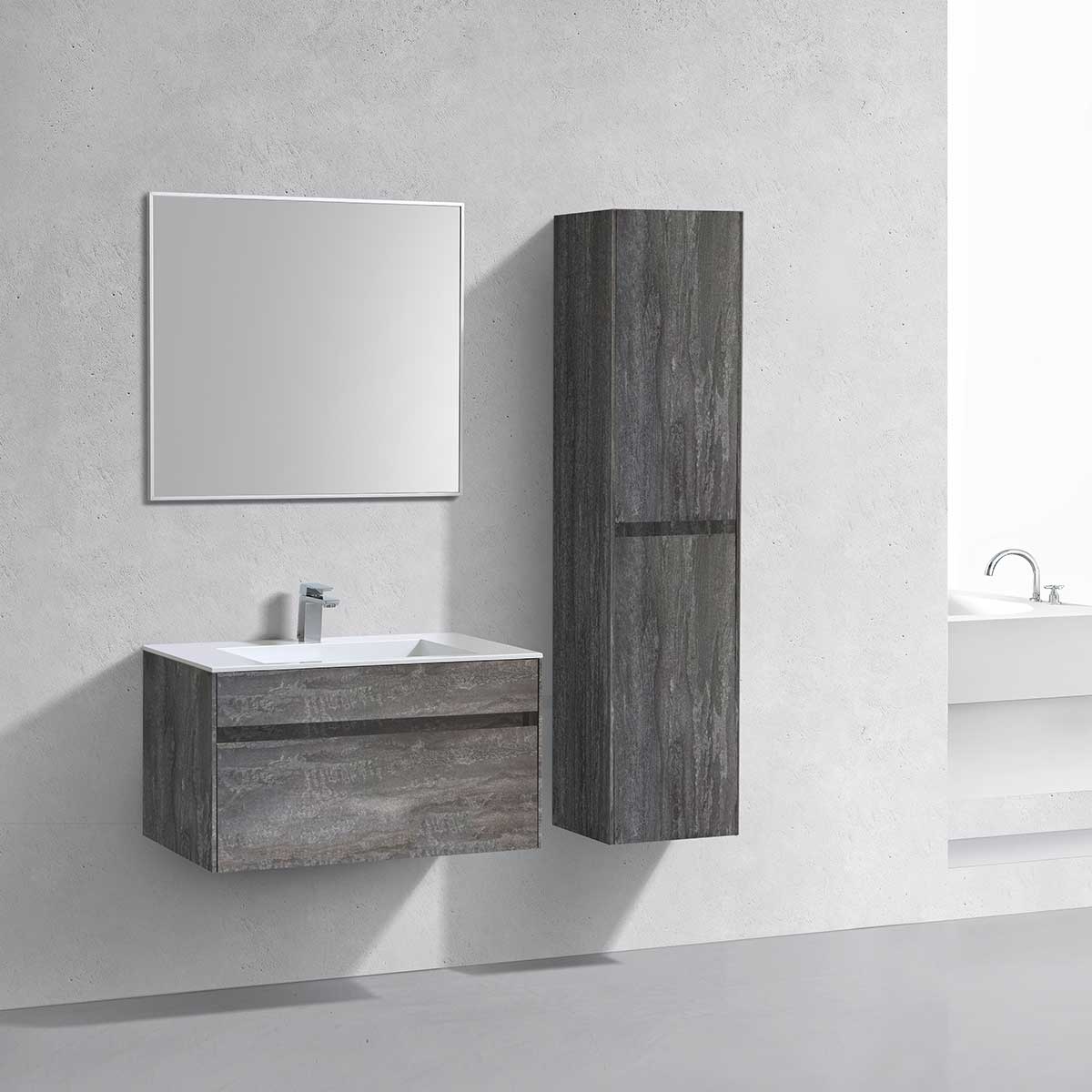 База под раковину Chiara 800 подвесная, 1 выкатной ящик soft-close, G.Stone - Gidratop.ru изображение