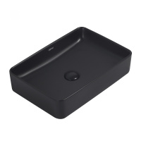 Раковина накладная ABBER Rechteck AC2207MB черная матовая - Gidratop.ru изображение