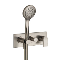 Gessi Emporio Via manzoni внешние части для встр. однорычажного смесителя на 2 позиции с переключателем, подводом воды и держателем лейки, душевойлейк - Gidratop.ru изображение