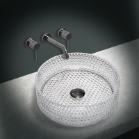 Раковина стеклянная Vincea VBS-5GL01, 400*400*125, накладная, цвет прозрачный - Gidratop.ru изображение
