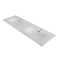 Керамическая раковина с двумя чашами BB1400-2-ETL, 1410x460x175 - Gidratop.ru изображение