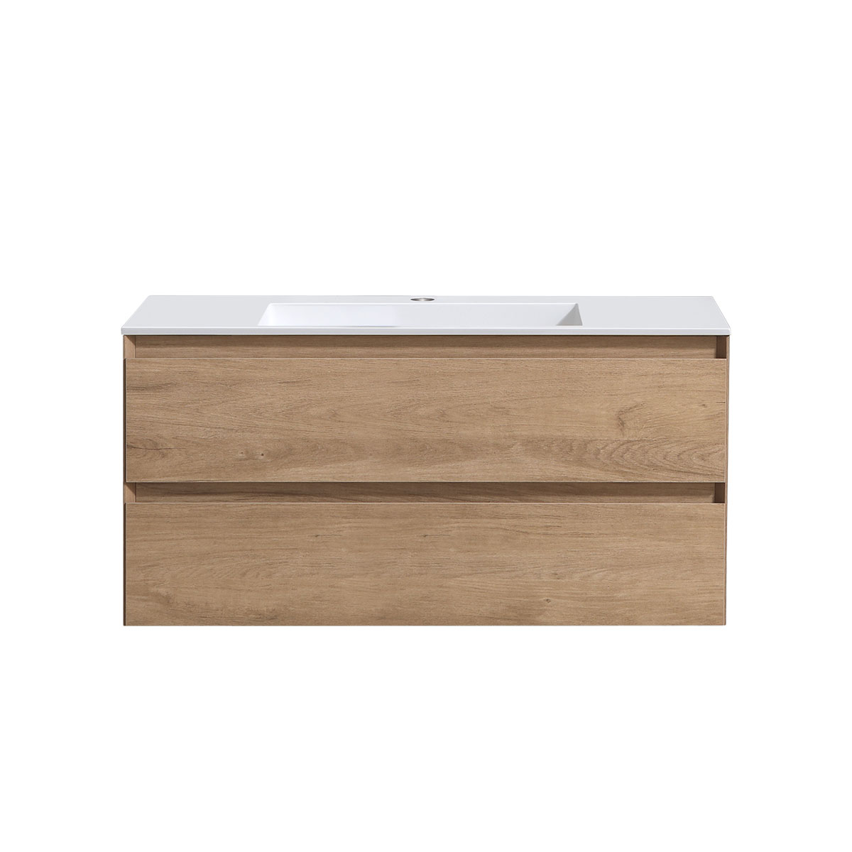 База под раковину Luka 1000 подвесная, 2 выкатных ящика soft-close, N.Oak - Gidratop.ru изображение