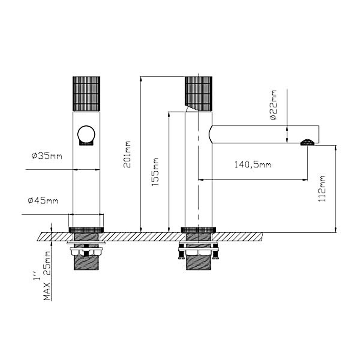 Смеситель для раковины Groove VBF-4G1BG4, брашированное золото - Gidratop.ru изображение