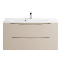 MARINO База под раковину подвесная с двумя выкатными ящиками, Crema Opaco, 800x450x500, MARINO-800-2C-SO-CO-P - Gidratop.ru изображение