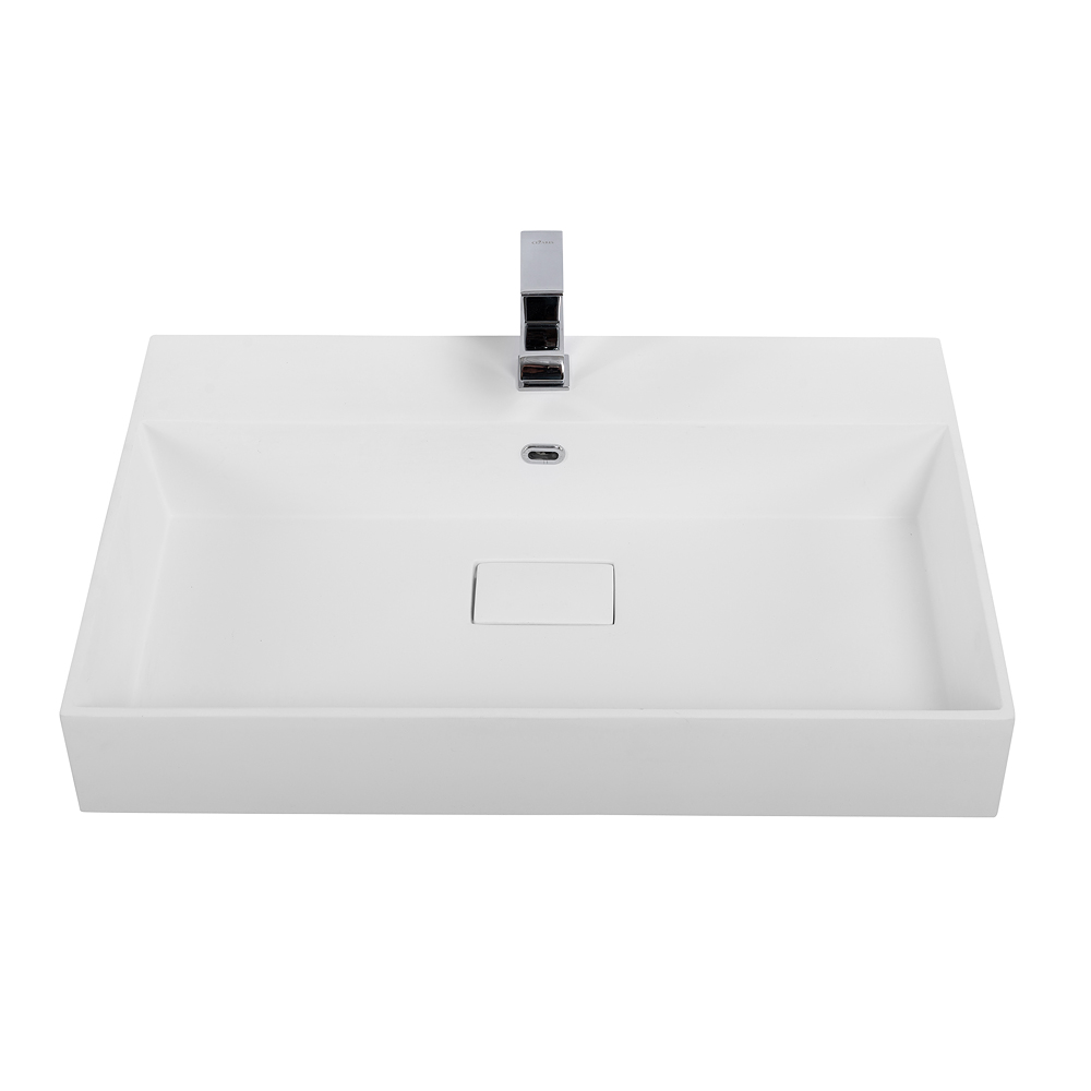 раковина из искусственного мрамора, 50313 Bianco opaco, 71x45x11,5 - Gidratop.ru изображение