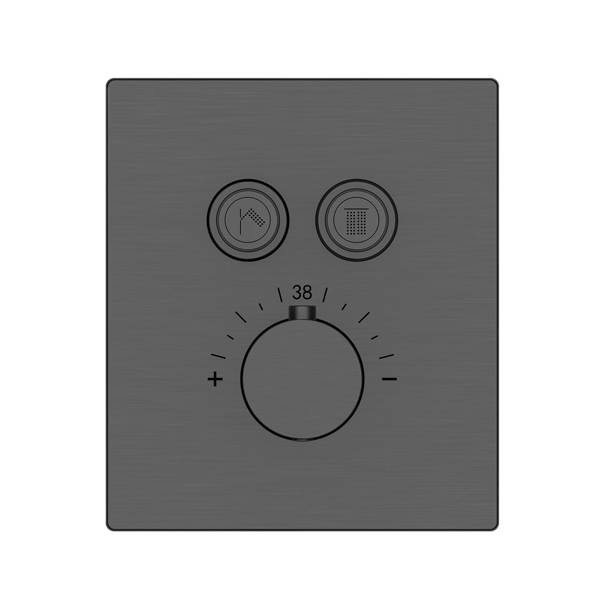 Душевой комплект Inspire VSFW-3I21T1GM встраиваемый, термостатический, 2 режима, вороненая сталь - Gidratop.ru изображение