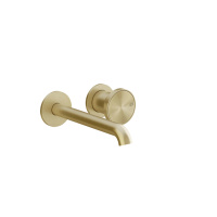 GESSI Origini смеситель для раковины встраиваемый  с изливом, в компл с отд вставкой, цвет Brushed Brass PVD (внешняя часть)