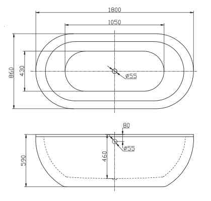 Акриловая ванна BELBAGNO BB13-1800 - Gidratop.ru изображение