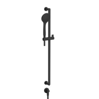 Gessi Emporio shower штанга в комплекте с душевой лейкой, шланг 1,50 м и вывод воды, цвет: Black XL - Gidratop.ru изображение