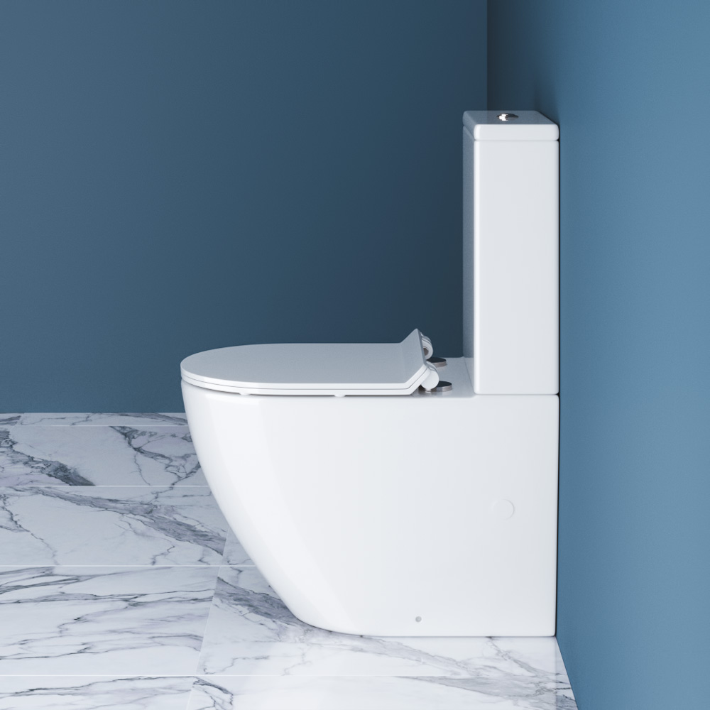 Унитаз-компакт безободковый BelBagno SFERA-R BB2141CPR/ BB2111SC - Gidratop.ru изображение