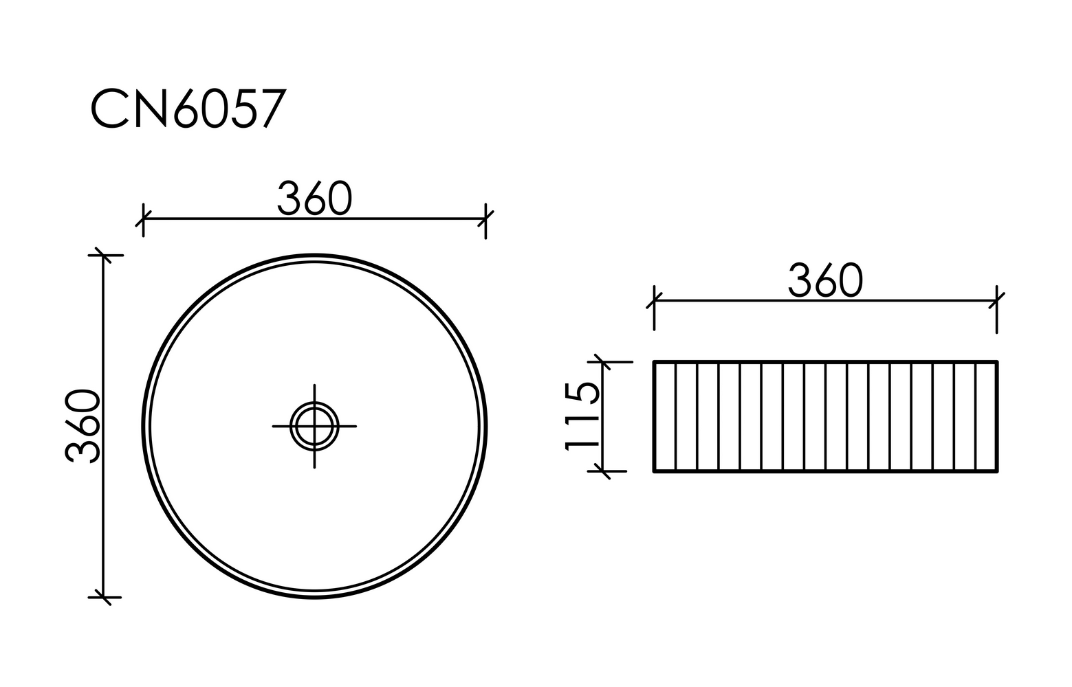 Умывальник чаша накладная круглая (цвет Белый Матовый) Element 360x360x115мм - Gidratop.ru изображение