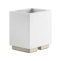 GESSI  INVERSO ACCESSORIES стакан настольный белый, цвет: Warm Bronze Br PVD