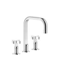 GESSI INCISO смеситель для раковины на 3 отверстия без донного клапана, излив 160мм, h=240мм, цвет: хром