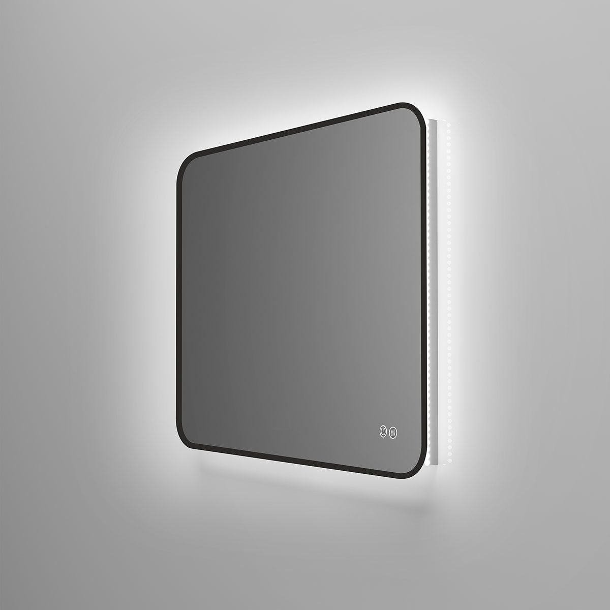 Зеркало LED VLM-3VC800B-2 800х600 c сенсорным выключателем и диммером, антизапотевание - Gidratop.ru изображение
