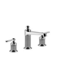 GESSI VENTI20 смеситель для раковины на 3 отверстия, высота излива 98 мм., в комплекте с донным клапаном, цвет хром - Gidratop.ru изображение