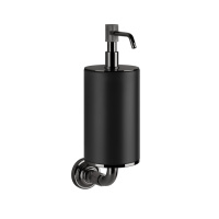 GESSI VENTI20 дозатор для жидкого мыла подвесной, цвет черный, фурнитура Black Metal PVD - Gidratop.ru изображение