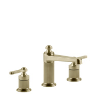GESSI VENTI20 смеситель для раковины на 3 отверстия, высота излива 98 мм., цвет Brushed Brass PVD - Gidratop.ru изображение