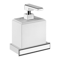 Gessi Eleganza дозатор для жидкого мыла подвесной, цвет: хром/белый (НЕ производится!) - Gidratop.ru изображение