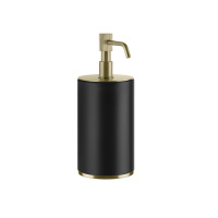 GESSI VENTI20 дозатор для жидкого мыла настольный, цвет черный, фурнитура Brushed Brass PVD