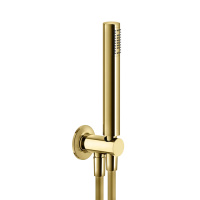 GESSI INCISO душевой комплект, +  вывод, держатель, шланг 1,50 м и душевая лейка, цвет: золото - Gidratop.ru изображение