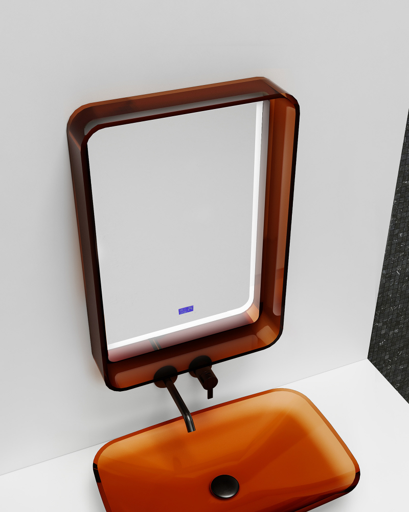 Зеркало для ванной ABBER Kristall AT6701Opal с подсветкой - Gidratop.ru изображение