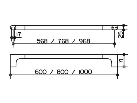 Полотенцедержатель Keuco Edition 400 11501 010800, 80 см, хром - Gidratop.ru изображение
