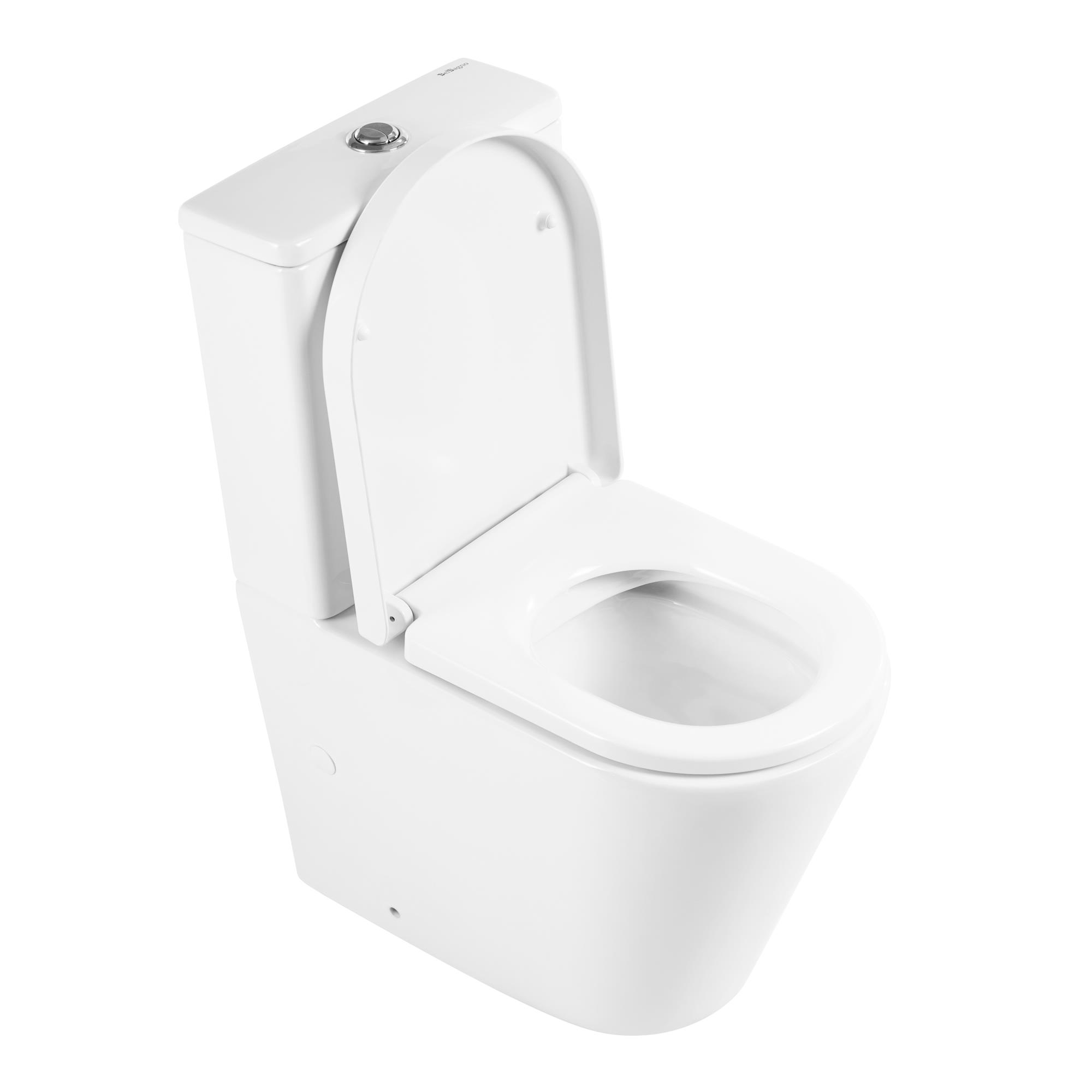 Унитаз-компакт безободковый BelBagno FLAY-R BB2149CPR/BB2149T/BB865SC - Gidratop.ru изображение