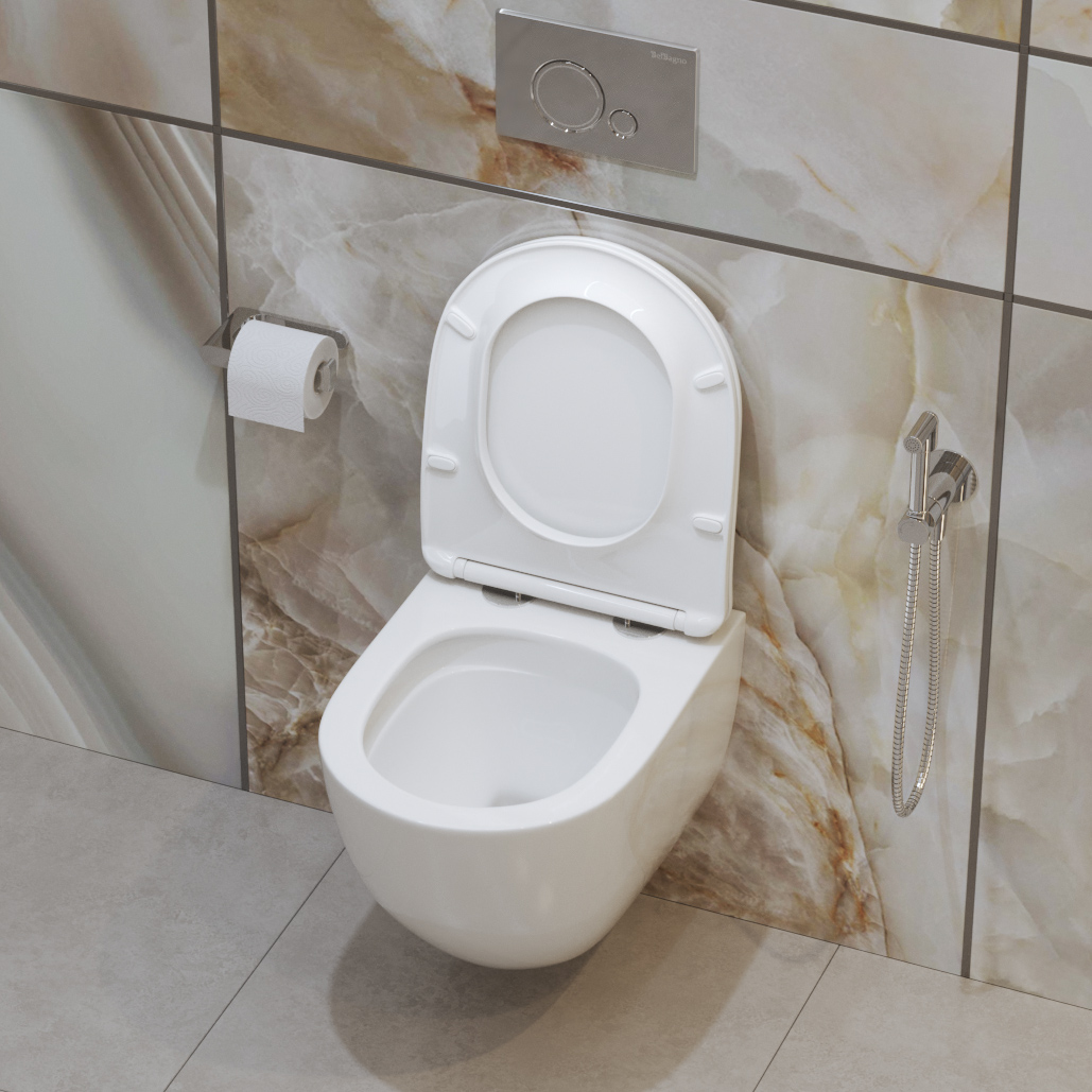 Унитаз подвесной безободковый BelBagno AMANDA-TOR BB051CH-TOR-FC/BB051SC - Gidratop.ru изображение