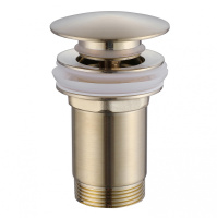 Донный клапан ABBER AF0010G с переливом, клик-клак, золото матовое - Gidratop.ru изображение