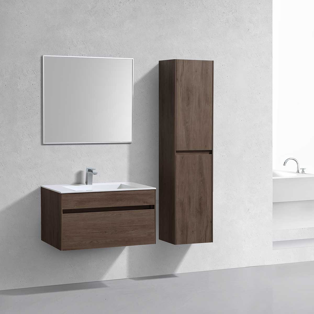 База под раковину Chiara 800 подвесная, 1 выкатной ящик soft-close, R.Oak - Gidratop.ru изображение