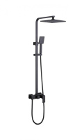 Душевая стойка ABBER Daheim AF8220BL без излива, черный матовый - Gidratop.ru изображение