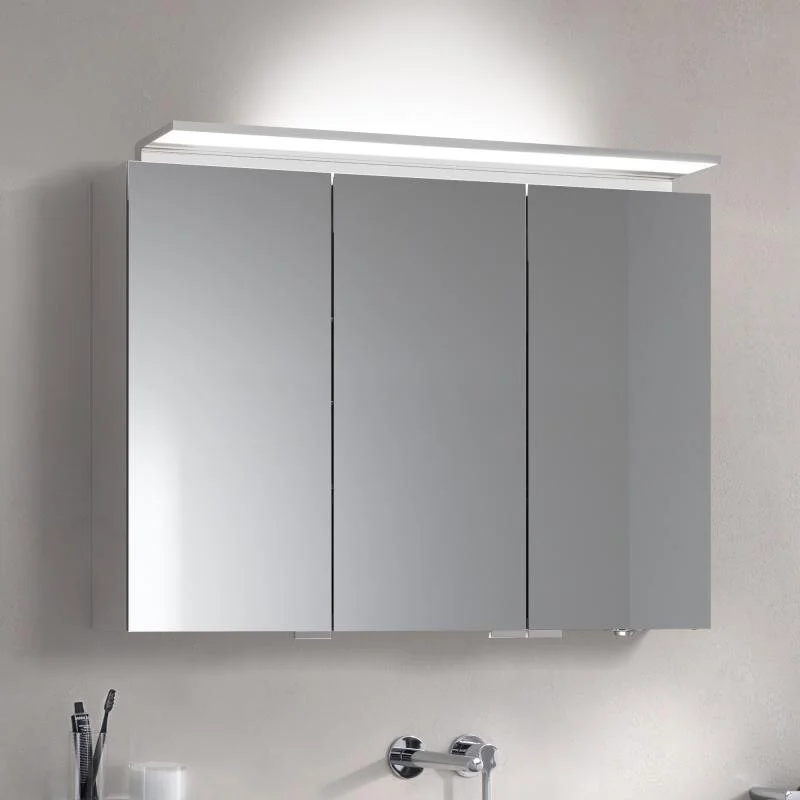 Зеркальный шкаф Keuco Royal L1 13604171302, 100 см, с подсветкой, алюминий серебристый - Gidratop.ru изображение