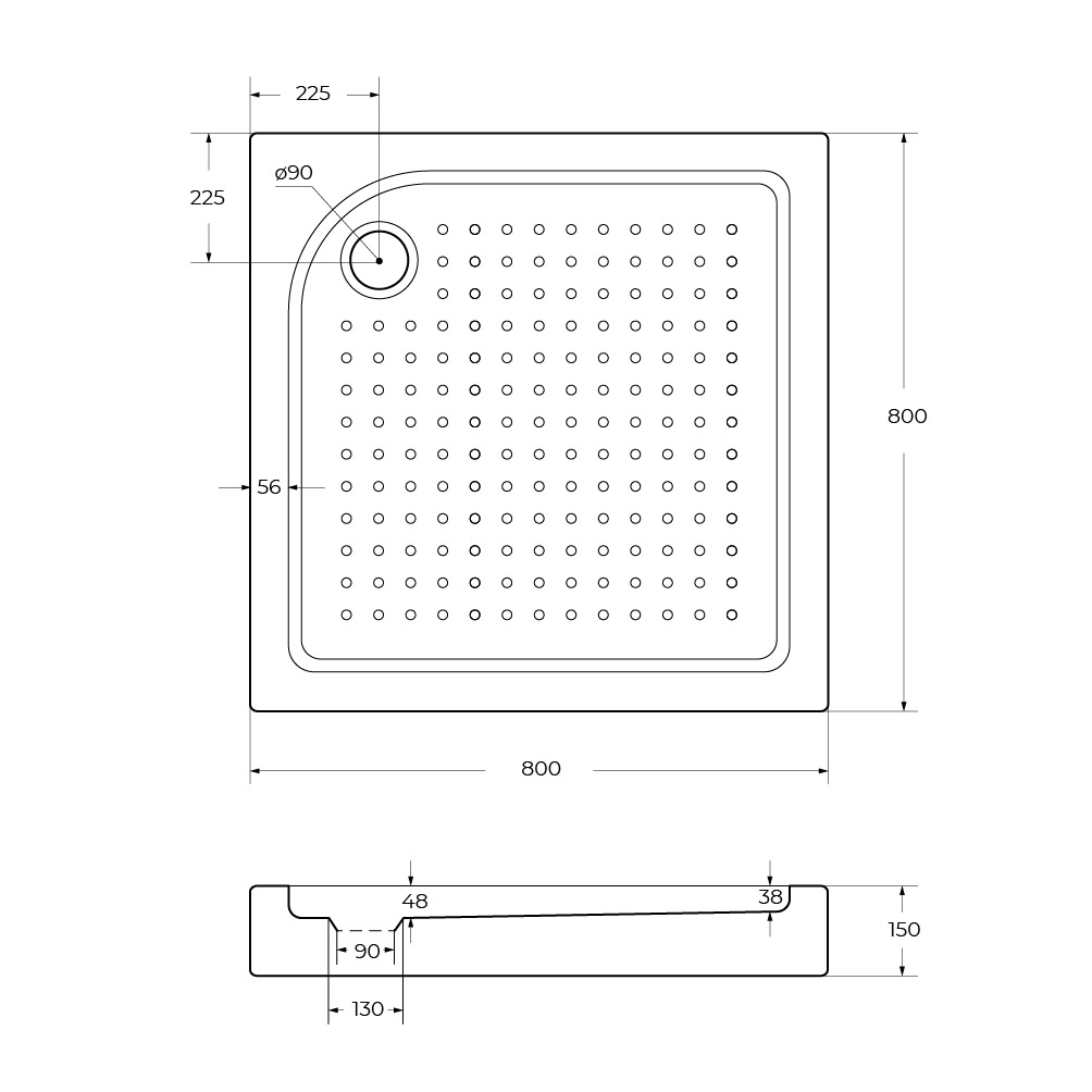 Акриловый поддон BelBagno TRAY-BB-A-80-15-W - Gidratop.ru изображение
