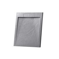 Поддон для душа из искусственного камня VST-4SRL9090G, 900*900*25, серый - Gidratop.ru изображение
