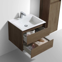 База под раковину Luka 600 подвесная, 2 выкатных ящика soft-close, T.Oak - Gidratop.ru изображение