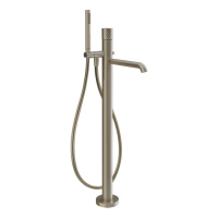 GESSI HABITO INTRECCIO смеситель для ванны напольный, однорычажный, цвет Finox Brushed Nickel (без внутр части)