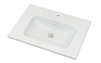 раковина из искусственного мрамора 50203 Bianco, 61x46x2,5 - Gidratop.ru изображение