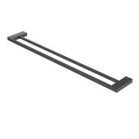 SLIDER-THD-80-NOP Полотенцедержатель двойной 80 см, исполнение черный матовый - Gidratop.ru изображение