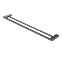 SLIDER-THD-80-GM Полотенцедержатель двойной 80 см, исполнение оружейная сталь - Gidratop.ru изображение