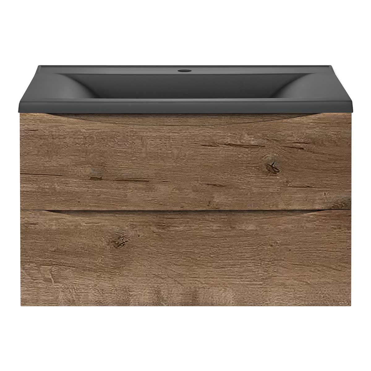 База под раковину Mia 750 подвесная, 2 выкатных ящика soft close, V.Oak - Gidratop.ru изображение