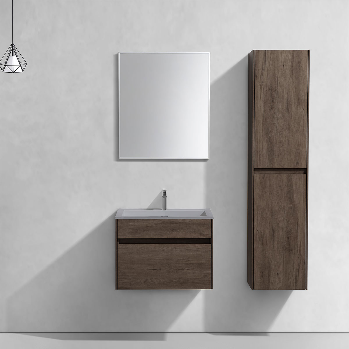 База под раковину Chiara 600 подвесная, 1 выкатной ящик soft-close, R.Oak - Gidratop.ru изображение