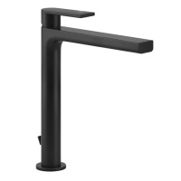Gessi Emporio Via manzoni смеситель для раковины высокий с донным клапаном и соединительными шлангами, цвет: Black XL - Gidratop.ru изображение