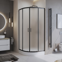 Душевой уголок BelBagno UNO-195-R-2-90-P-NERO - Gidratop.ru изображение
