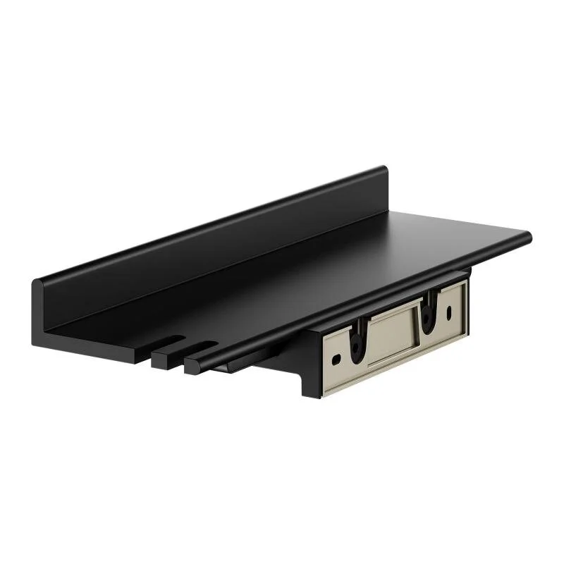 Корзинка для душа Keuco Reva 12859370000, с стеклоочистителем, цвет черный матовый - Gidratop.ru изображение
