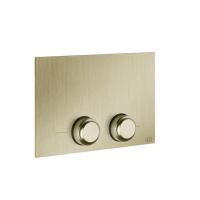 GESSI VENTI20 клавиша смыва для унитаза двойная, для инсталляций TECE, цвет Brushed Brass PVD - Gidratop.ru изображение