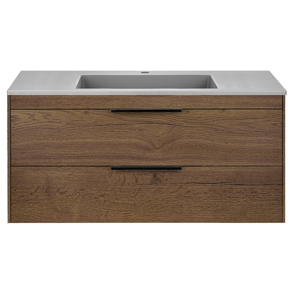 База под раковину Chiara 2D 1000 подвесная, 2 выкатных ящика soft-close, T.Oak - Gidratop.ru изображение