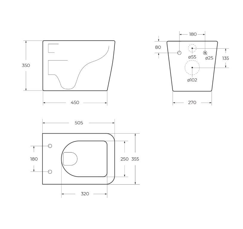 Унитаз подвесной безободковый BelBagno VENETO BB132CHR/BB132SC - Gidratop.ru изображение