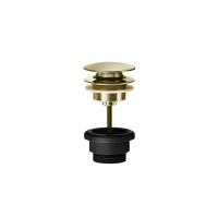 GESSI 316 донный клапан нажимной ldquo;StopGo, для раковин без перелива, цвет Brushed Brass PVD - Gidratop.ru изображение